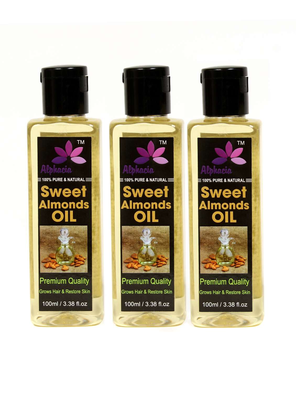 alphacia sweet almond hair oil 300ml