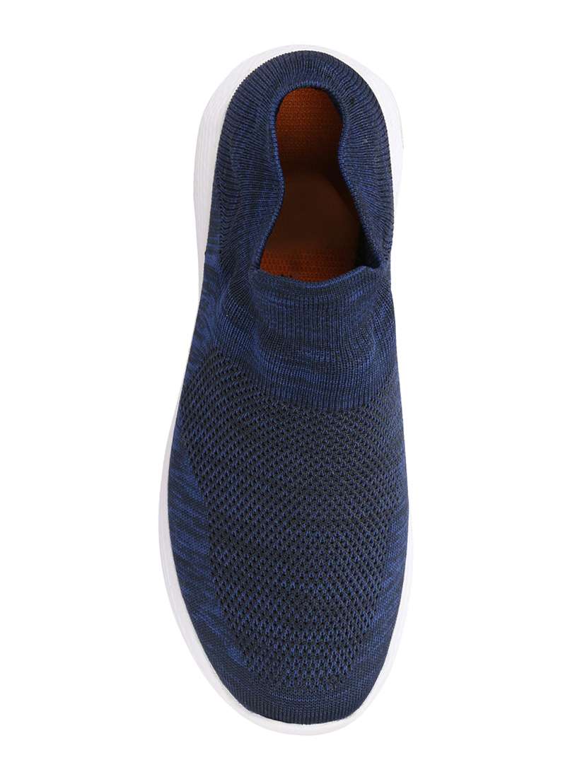 navy fabric sport shoes - 16997896 - Standard Image - 3