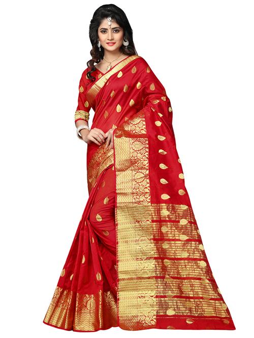 self design woven saree with blouse - 17002040 -  Standard Image - 0