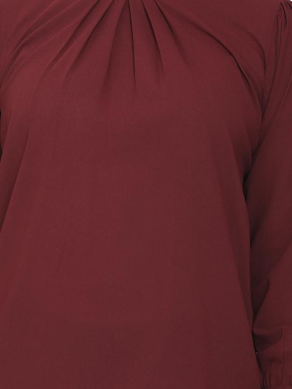 round neck long sleeves top - 17007709 - Standard Image - 3