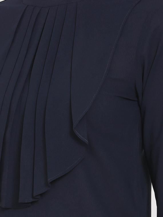 lace detail pleated top - 17007717 - Standard Image - 3