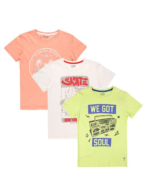 set of 3  cotton t-shirt - 17009422 -  Standard Image - 0