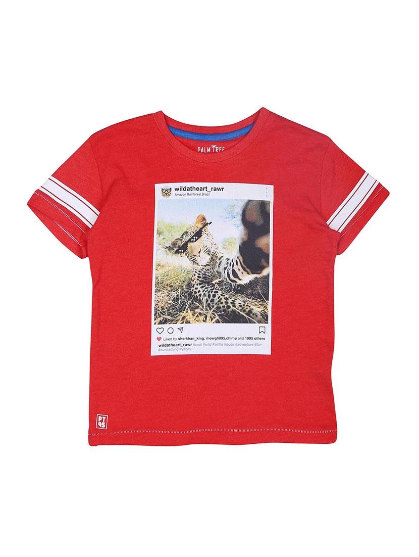 red cotton tshirt - 17009461 -  Zoom Image - 0