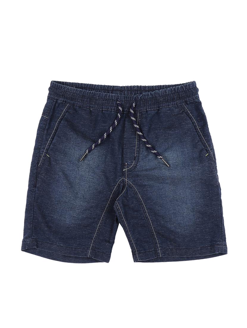 dark blue cotton blend shorts - 17009620 - Zoom Image - 0