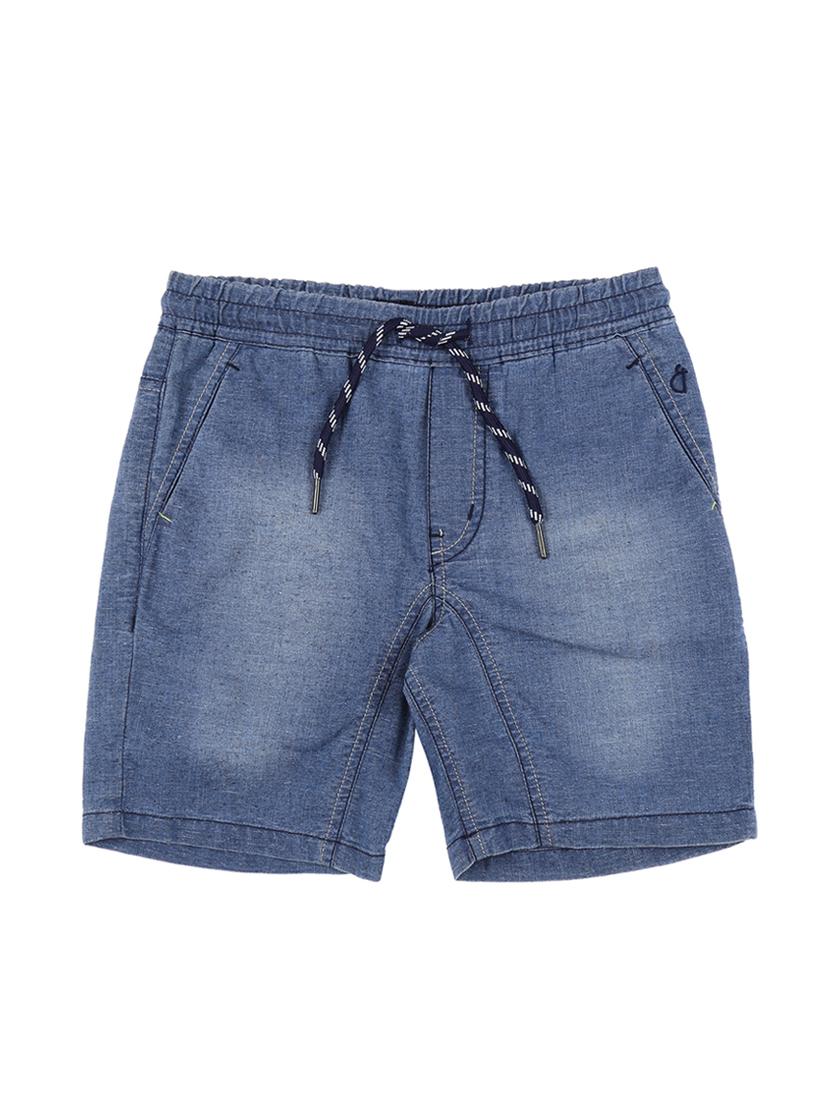 light blue cotton blend shorts - 17009621 - Zoom Image - 0