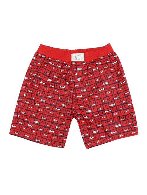 red cotton blend shorts - 17009651 - Standard Image - 0