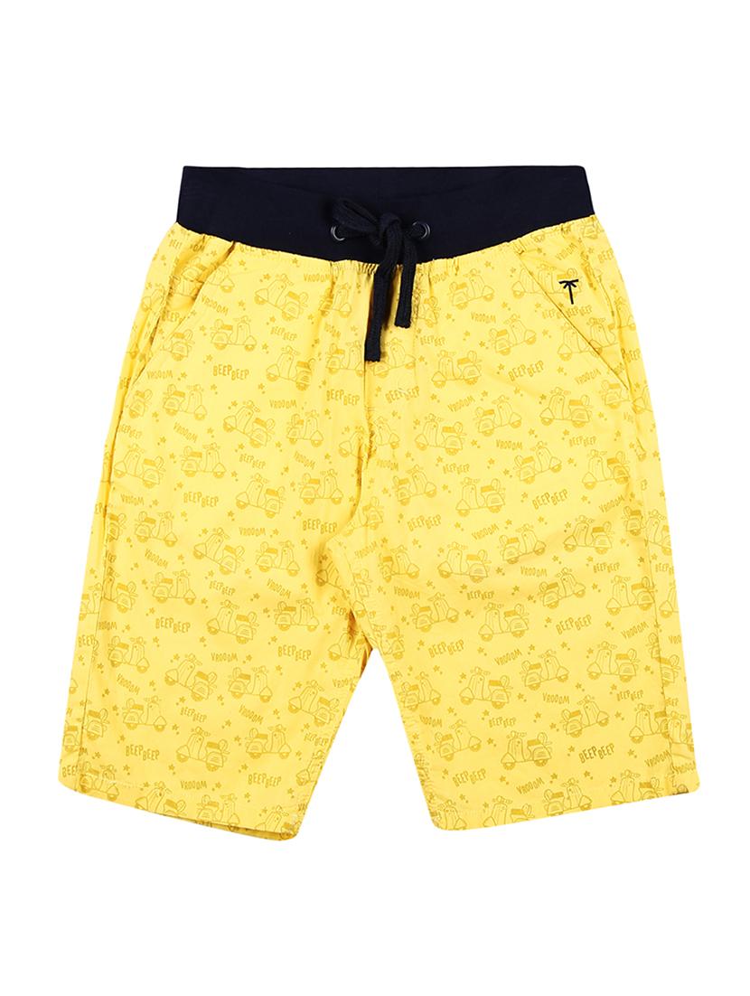 yellow cotton blend shorts - 17009673 - Zoom Image - 0