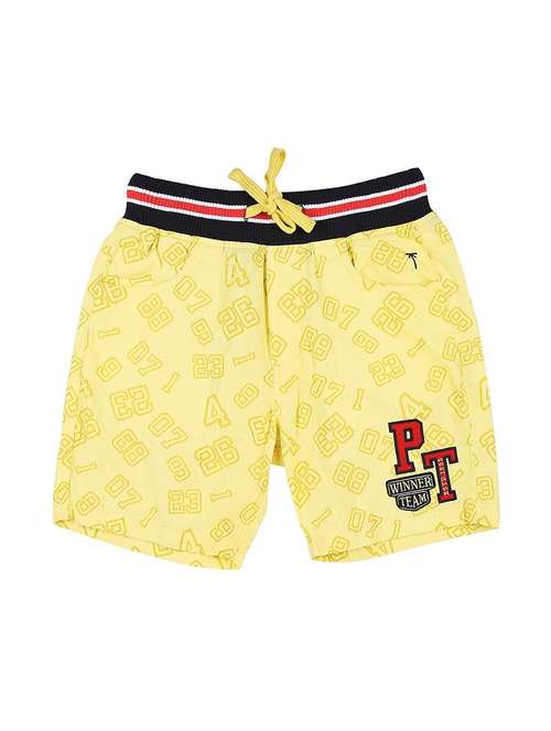 yellow cotton blend shorts  - 17009721 -  Standard Image - 0