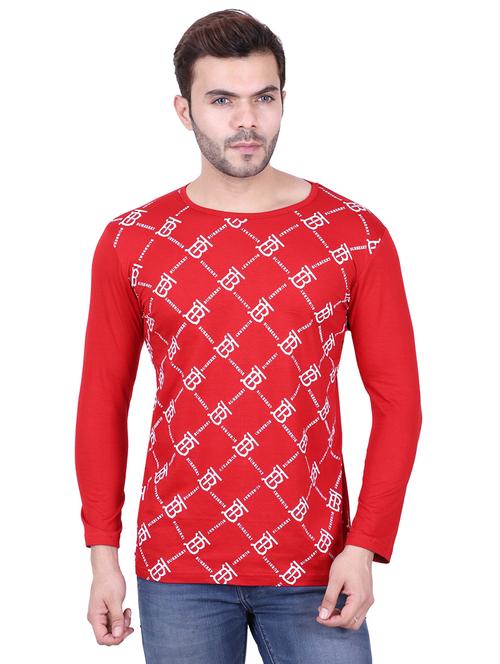 red front print t-shirt - 17009829 -  Standard Image - 0