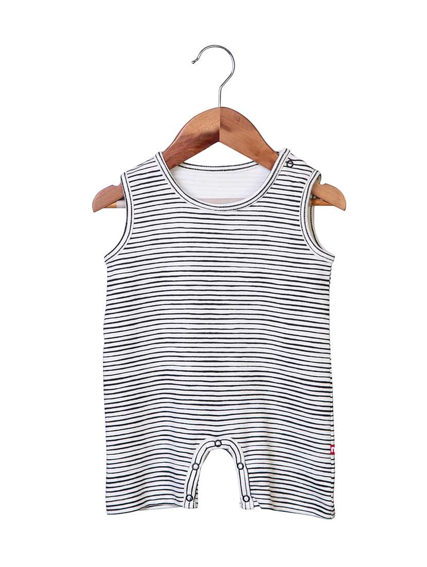 grey cotton rompers onesie - 17009865 - Zoom Image - 0