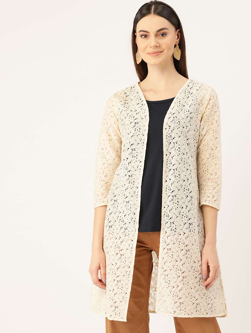women lace detailed regular shrugs
