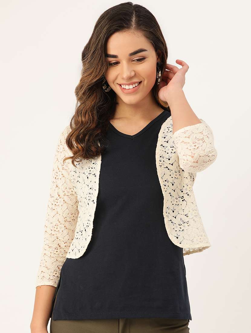 women lace detailed regular shrugs