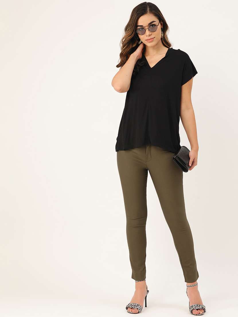 women black regular fit shirt sleeve a-line top - 17010739 -  Standard Image - 3