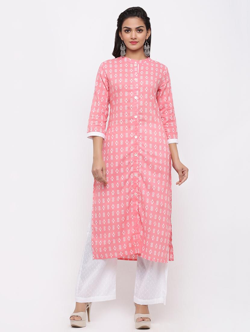 printed kurta palazo set - 17010953 - Zoom Image - 0