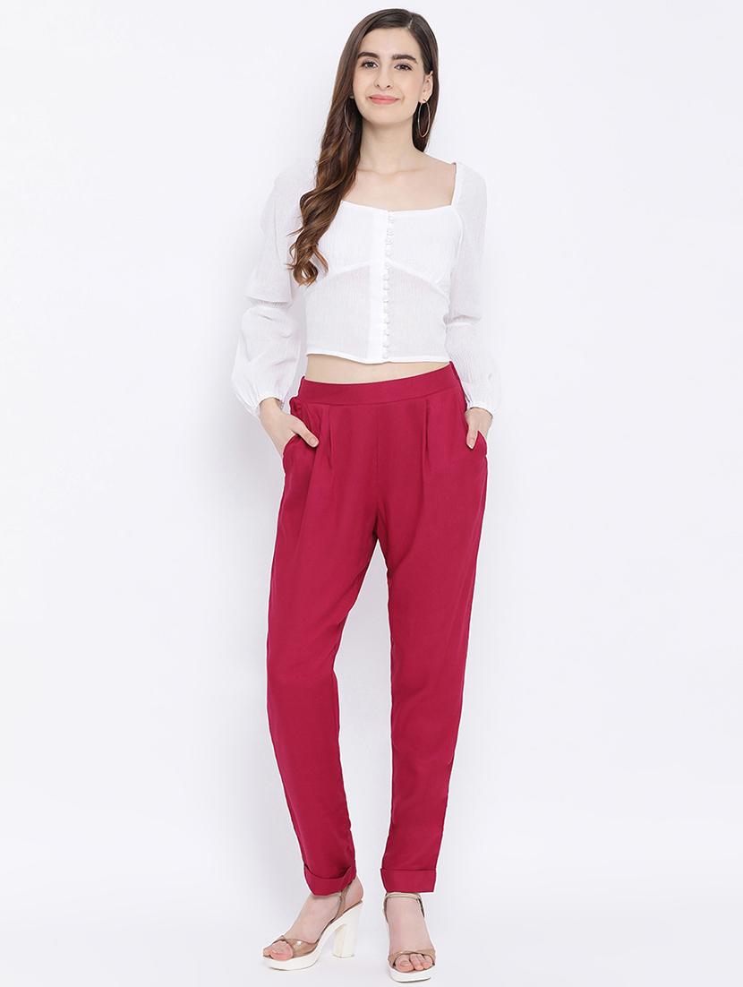 high rise pleated trousers - 17010991 - Standard Image - 3