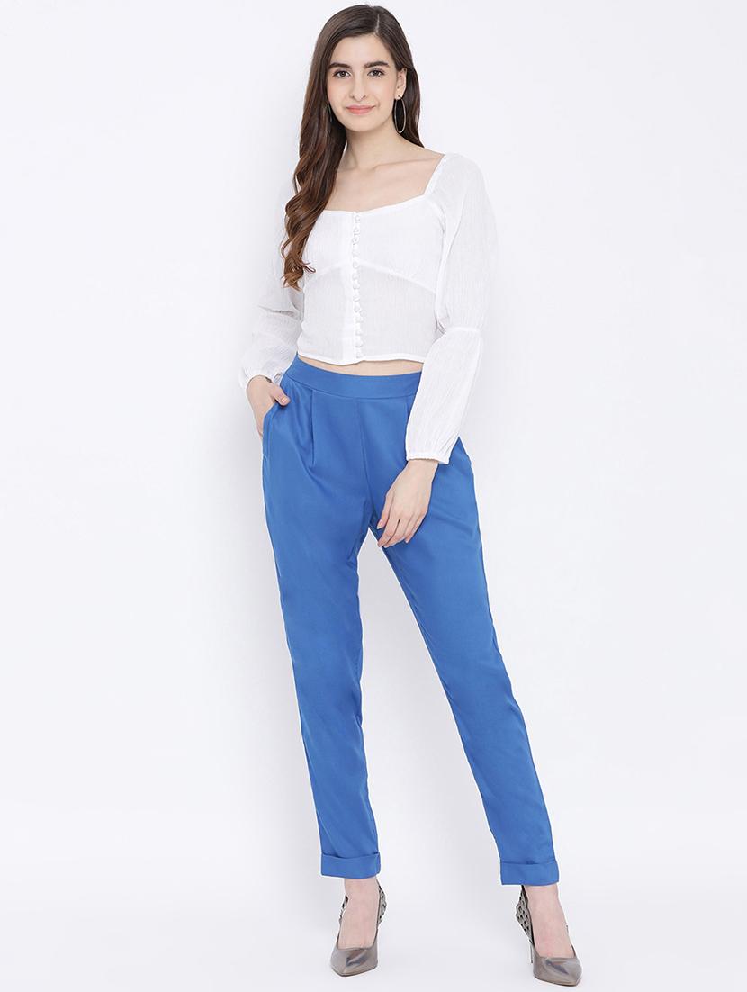 high rise pleated trousers - 17010992 - Standard Image - 3