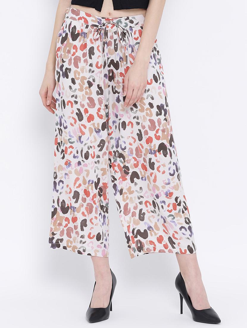 tie front printed palazzo  - 17010995 -  Zoom Image - 0