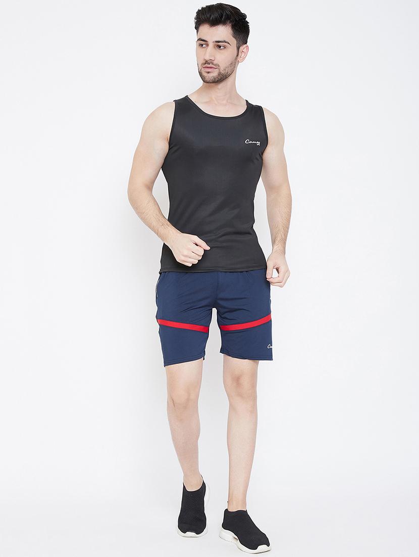 navy blue striped shorts - 17012424 - Standard Image - 3