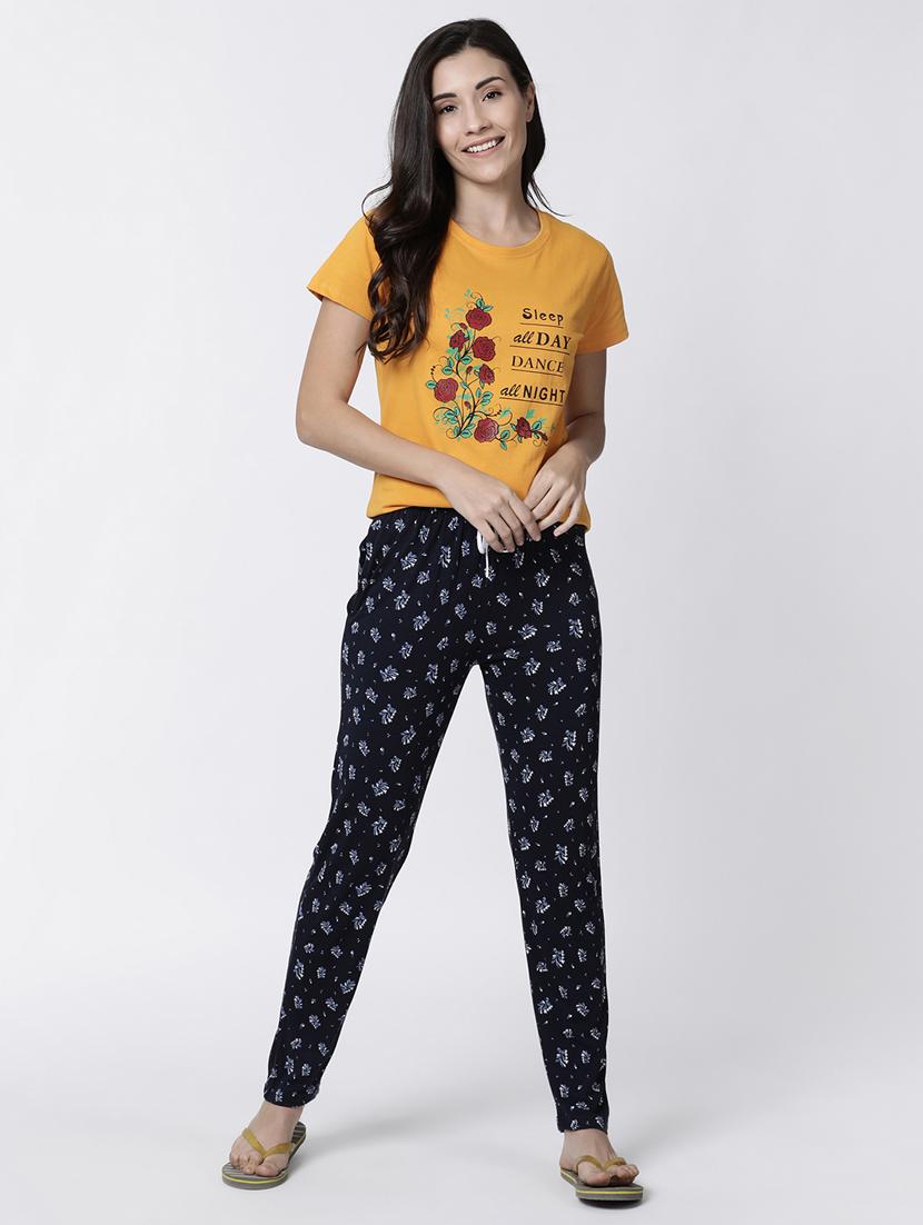 drawstring waist printed pajama - 17012757 - Standard Image - 3
