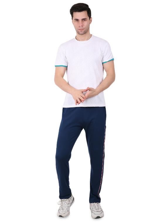 blue side striped full length track pant - 17012795 - Standard Image - 3