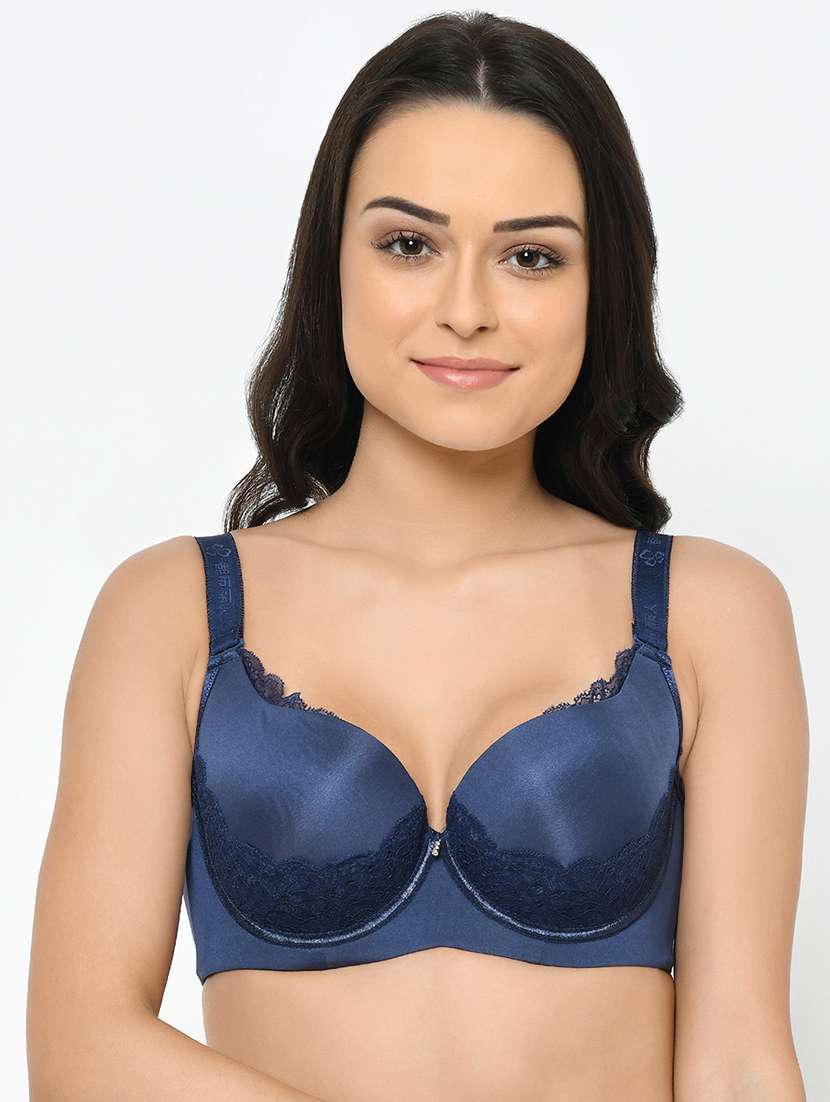 lace insert t-shirt bra - 17013688 - Zoom Image - 0