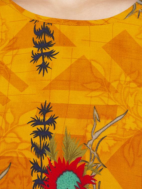 floral straight kurta - 17014859 - Standard Image - 3