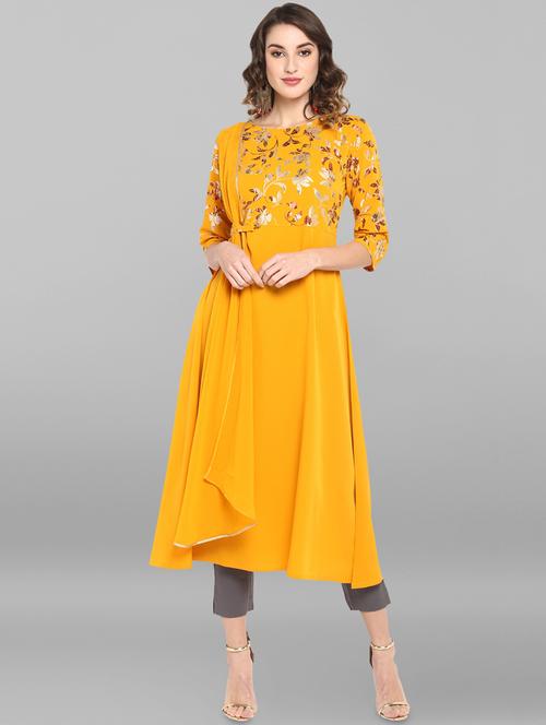 women's layered kurta - 17015270 - Standard Image - 0