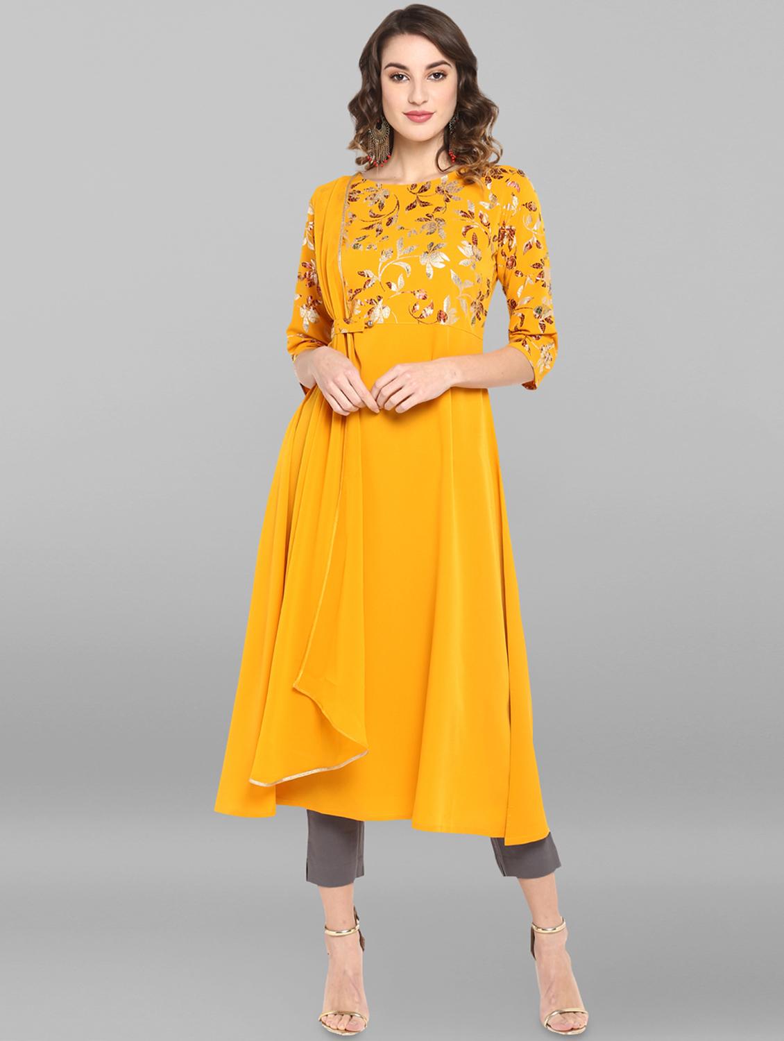 women's layered kurta