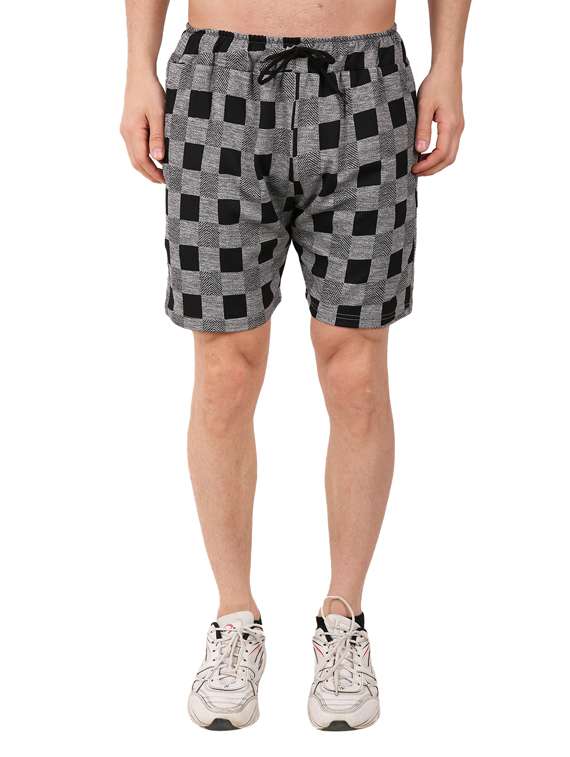 black checkered shorts - 17015658 -  Zoom Image - 0