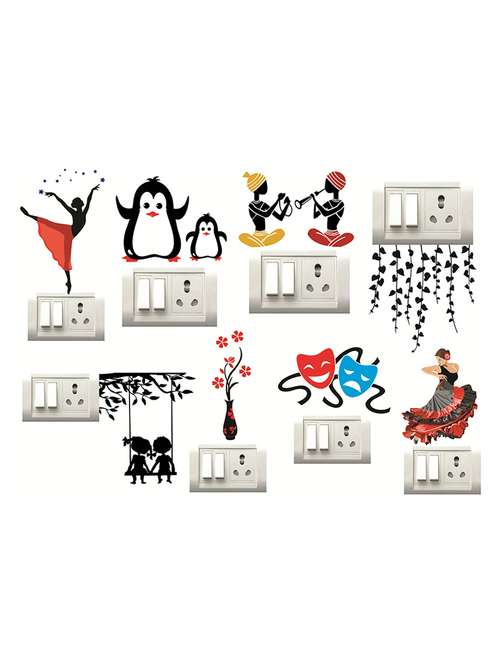 flower pot switch board sticker