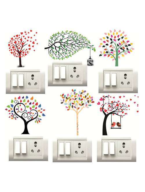 tree design switch board sticker - 17015780 - Standard Image - 0