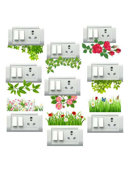  greenery grass switch board sticker 