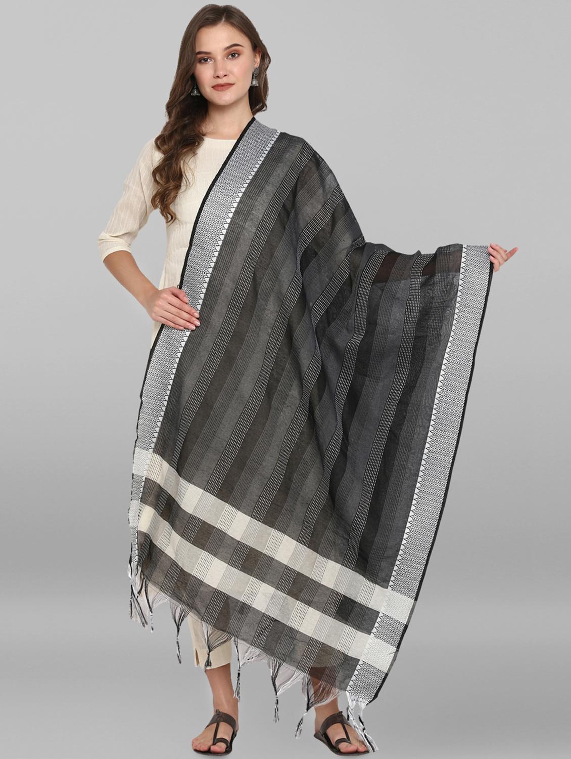 striped woven dupatta - 17016243 - Zoom Image - 0