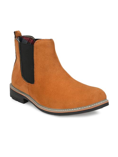tan slip on boots - 17016270 - Standard Image - 0