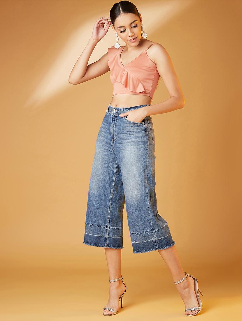 women's crop v neck top - 17016295 -  Standard Image - 3