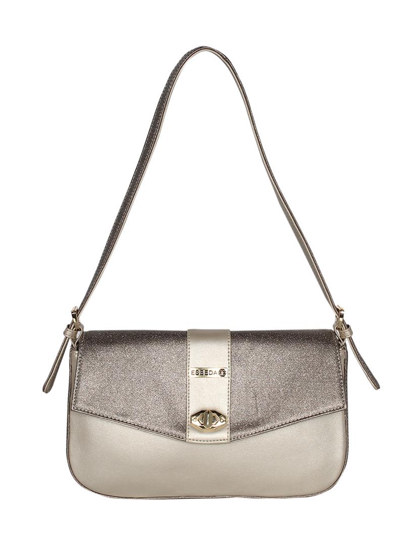 metallic leatherette  regular handbag - 17019350 -  Zoom Image - 0