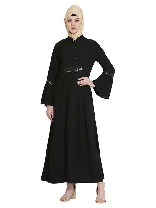 solid a-line cloaks & abaya - 17019771 - Standard Image - 0