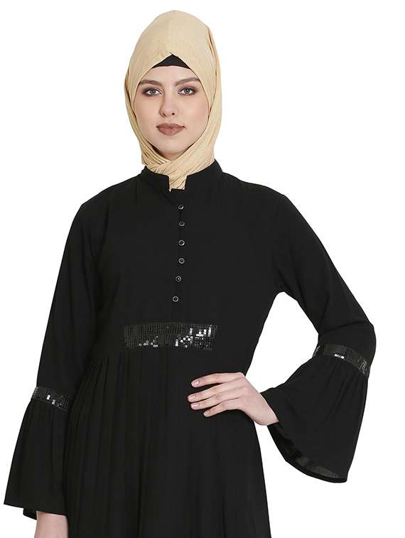 solid a-line cloaks & abaya - 17019771 - Standard Image - 3