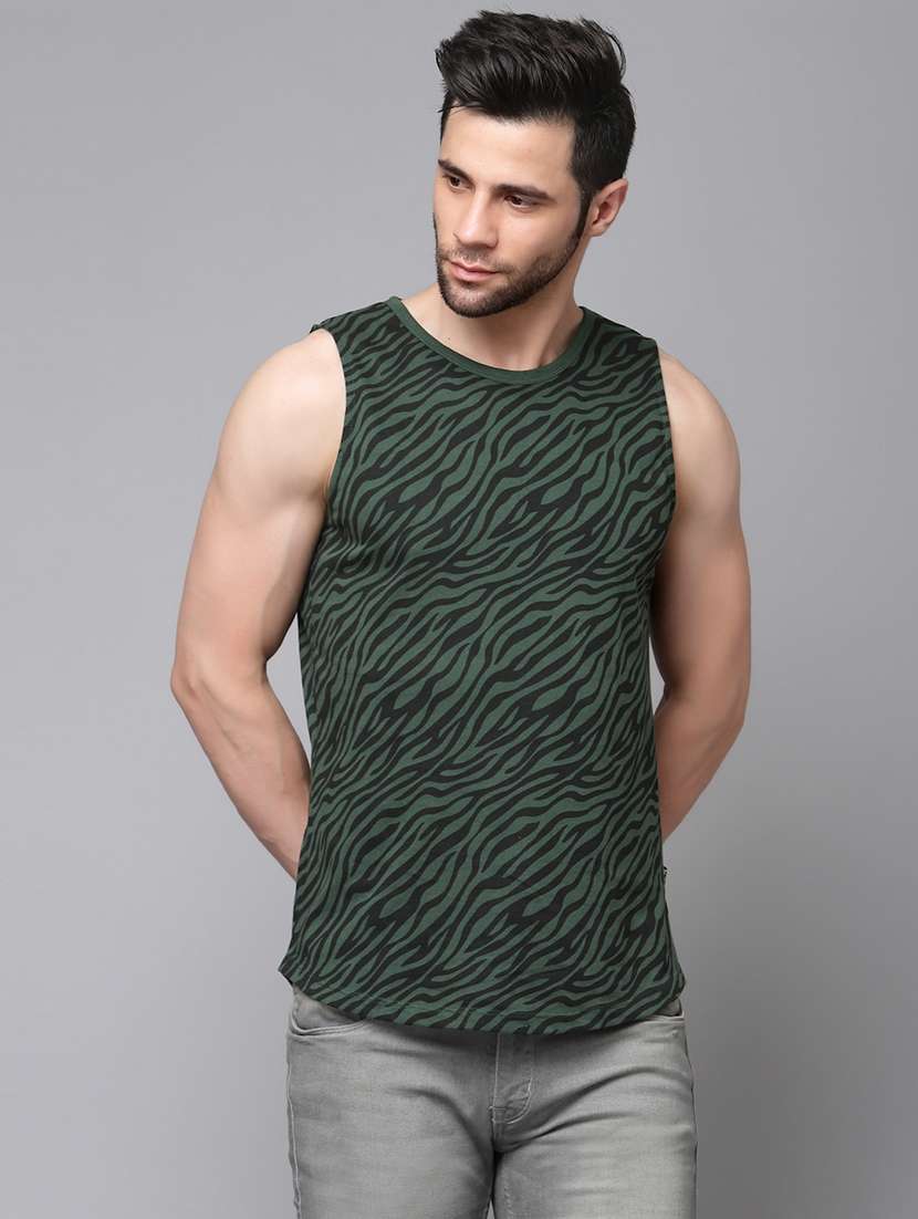 green all over print t-shirt