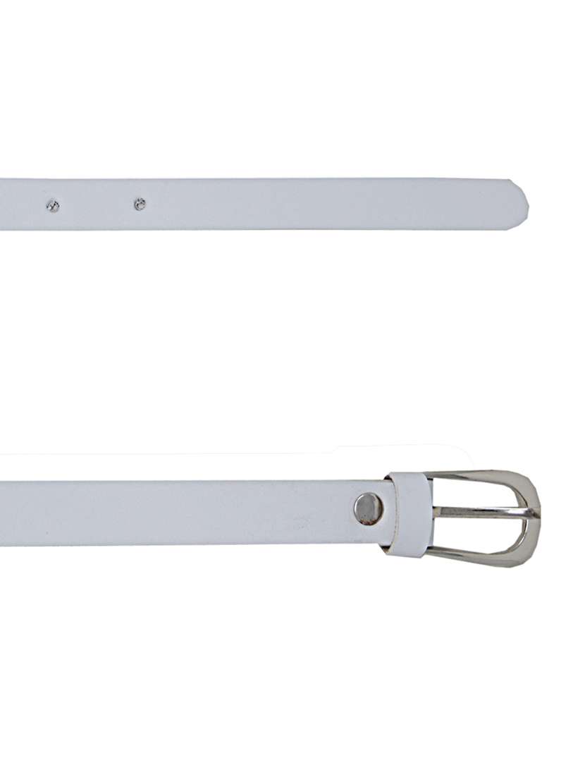 white casual faux leather belt - 17025181 -  Standard Image - 3