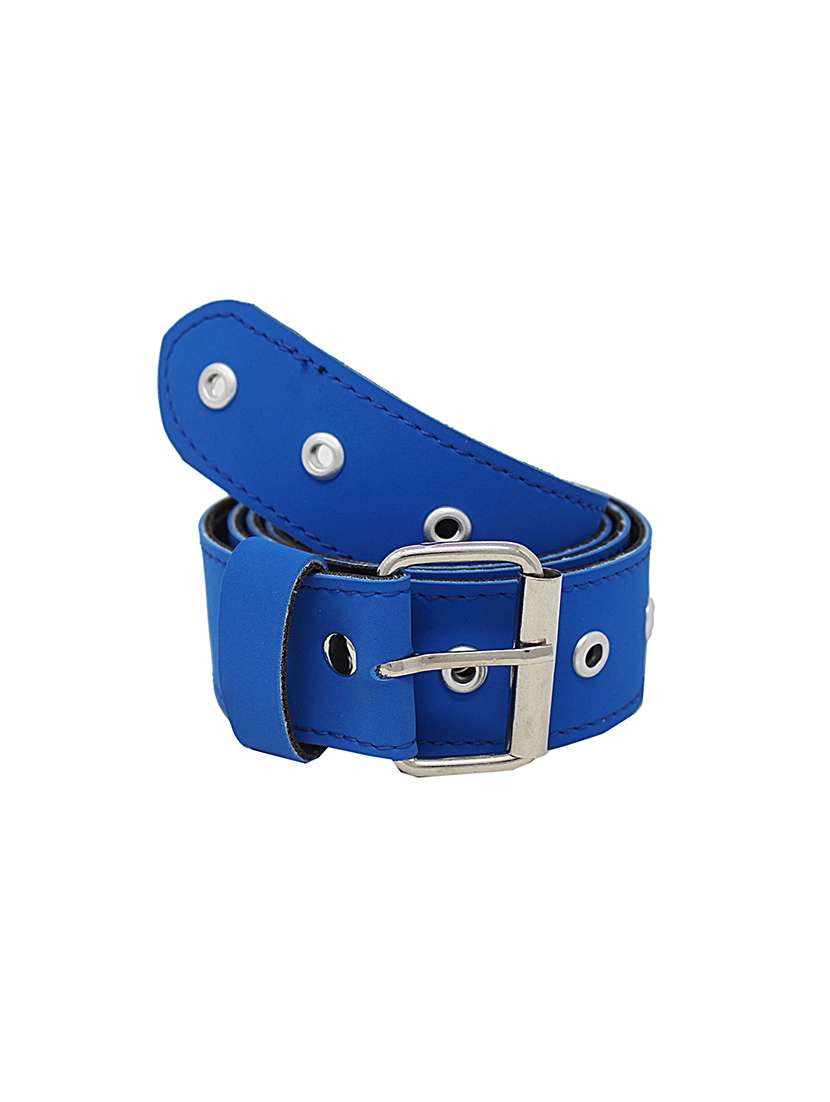  blue casual faux leather belt