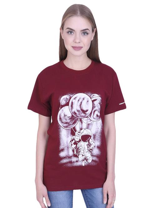 women's front print crew neck t-shirt - 17025769 -  Standard Image - 0