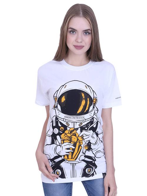 women's front print crew neck t-shirt - 17025771 -  Standard Image - 0