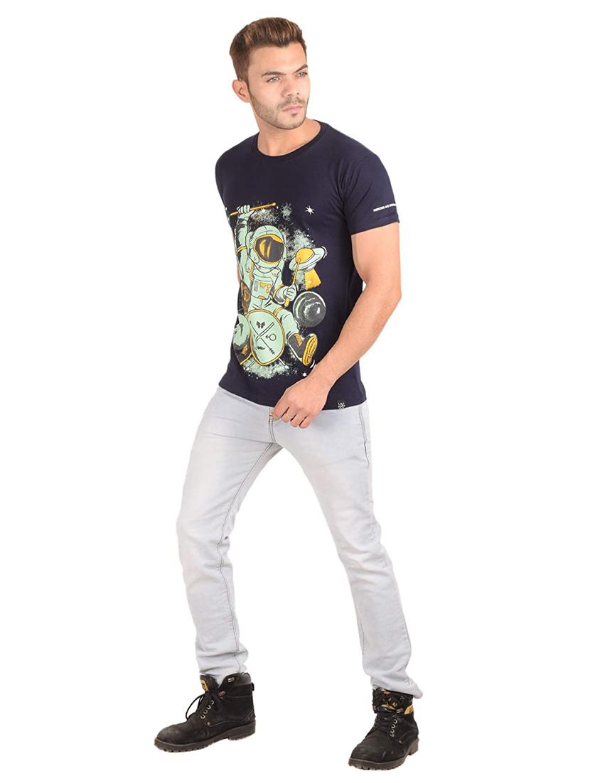 round neck slim fit t-shirt - 17025789 - Standard Image - 3