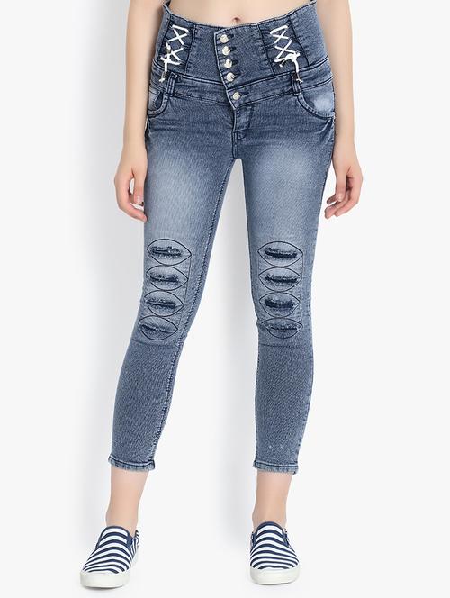 high rise skinny fit jeans - 17026101 - Standard Image - 0