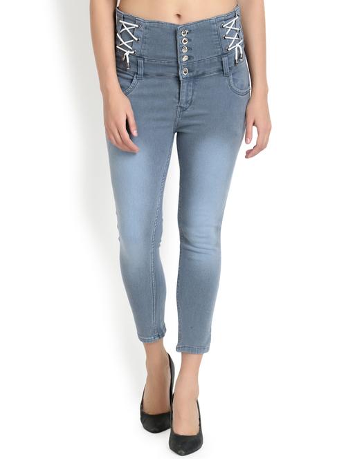 grey denim jeans - 17027204 - Standard Image - 0
