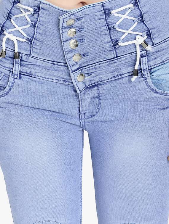 high rise stone washed jeans  - 17027209 -  Standard Image - 5