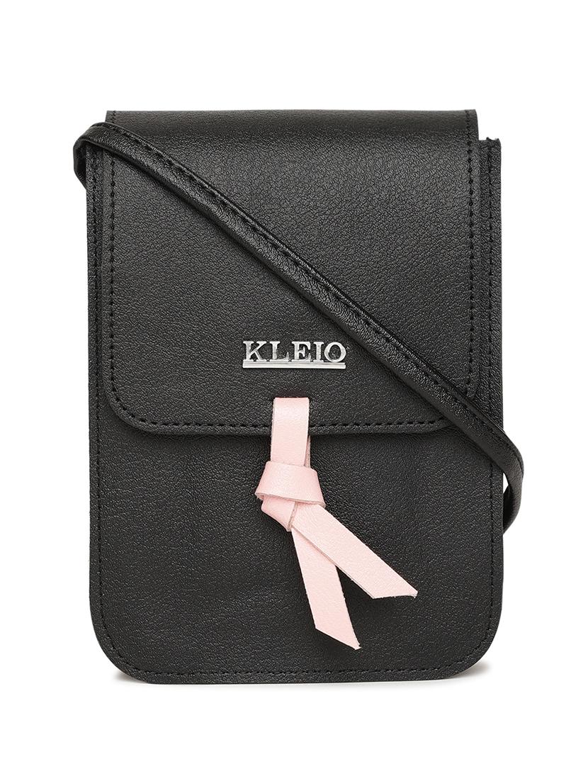 black leatherette regular sling bag - 17027641 - Zoom Image - 0
