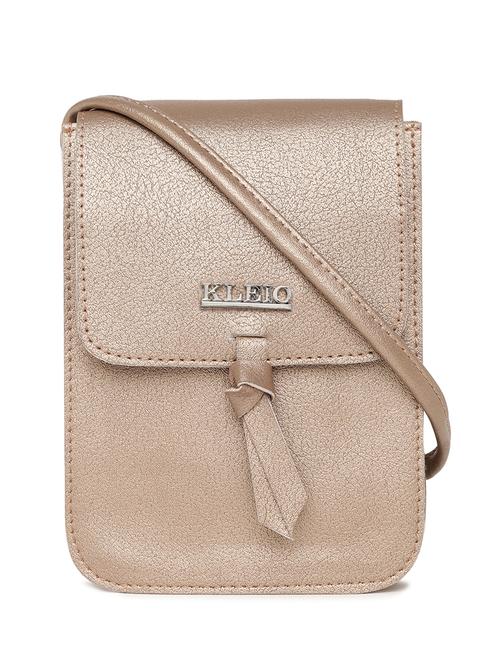 gold leatherette  regular sling bag - 17027645 -  Standard Image - 0