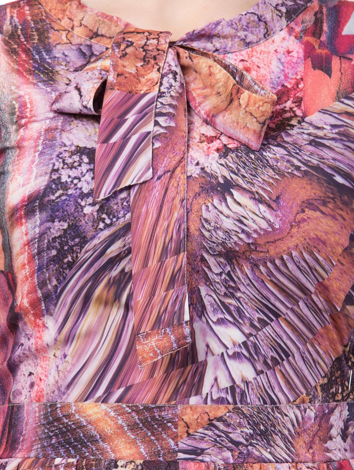 tie up neck printed a-line dress - 17028260 - Standard Image - 3